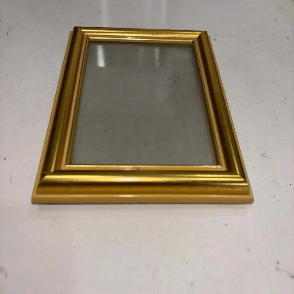 Small Decorative Gold-Tone Tabletop Picture Frame